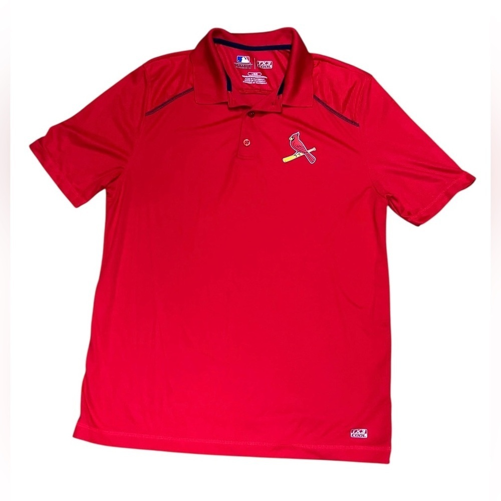 St Louis Cardinals TX3 Cool Polo Shirt Men’s LG Red MLB Genuine Merchandise